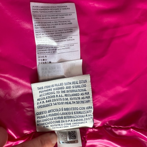 Moncler Bright Pink Puffer Vest Goose Down Padded Hot Pink - Picture 11 of 15